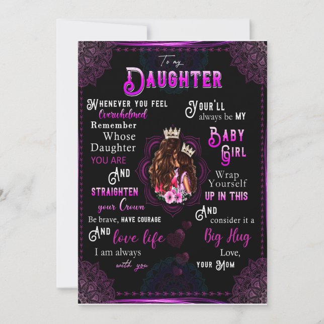 Daughter Lovers | To My Daughter Love Mum Invitation (Front)