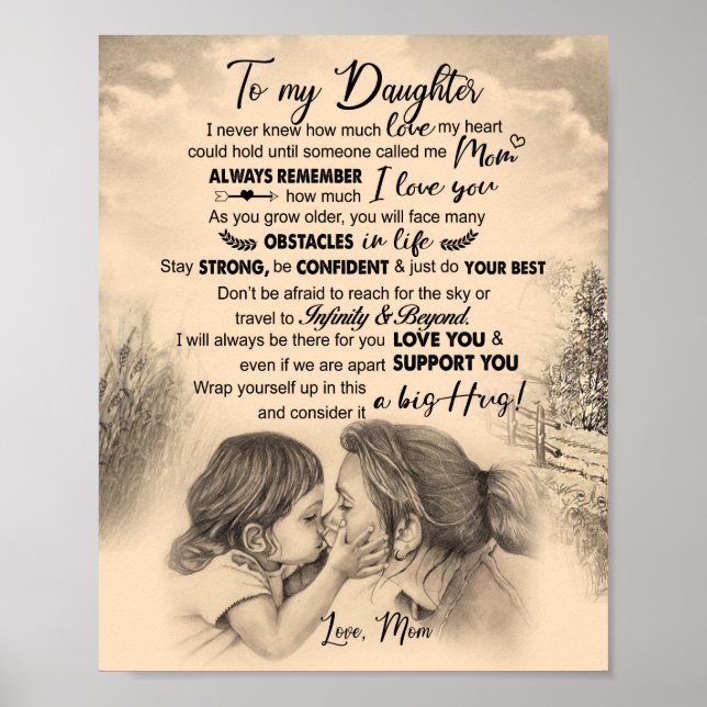 Daughter Lovers | To My Daughter Love Mum Poster (Front)