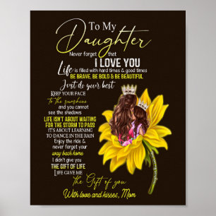 Daughter Lovers To My Daughter Love Mum Poster