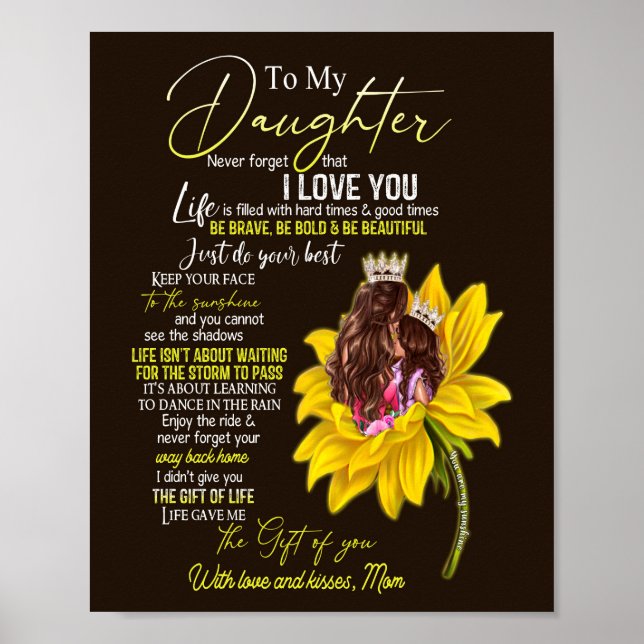 Daughter Lovers | To My Daughter Love Mum Poster (Front)