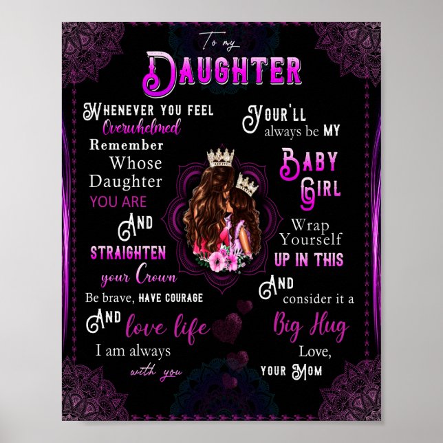 Daughter Lovers | To My Daughter Love Mum Poster (Front)