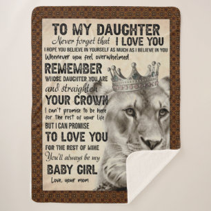 Daughter Lovers To My Daughter Love Mum Sherpa Blanket