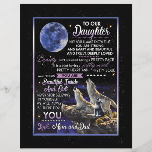 Daughter Lovers   To Our Daughter Love Mum And Dad Custom Letterhead
