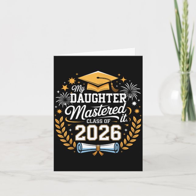 Daughter mastered class of 2026 masters graduation card (Front)