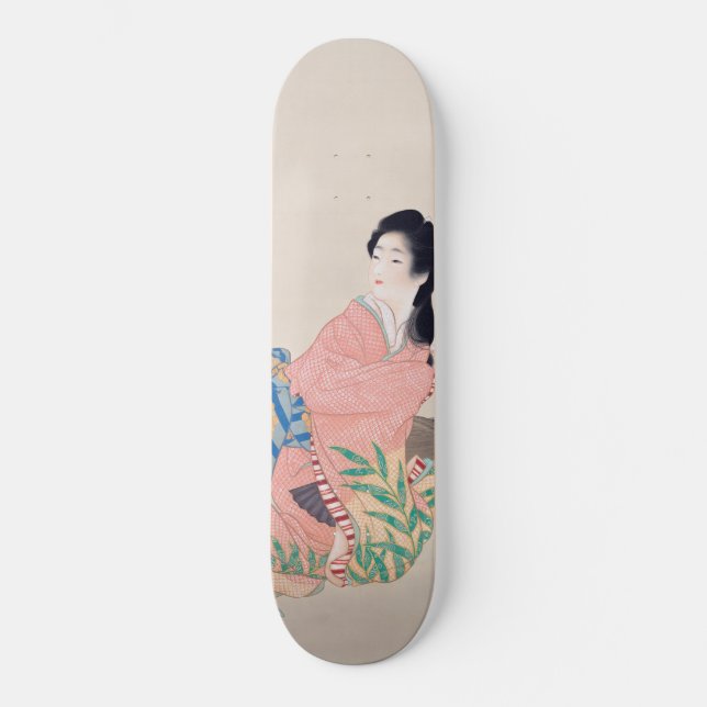Daughter Miyuki (Beautiful Japanese Lady) (Asian) Skateboard (Front)