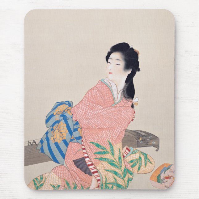 Daughter Miyuki (Elegant Japanese Lady, Asian Art) Mouse Pad (Front)