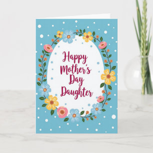 Daughter Mothers Day Design Card