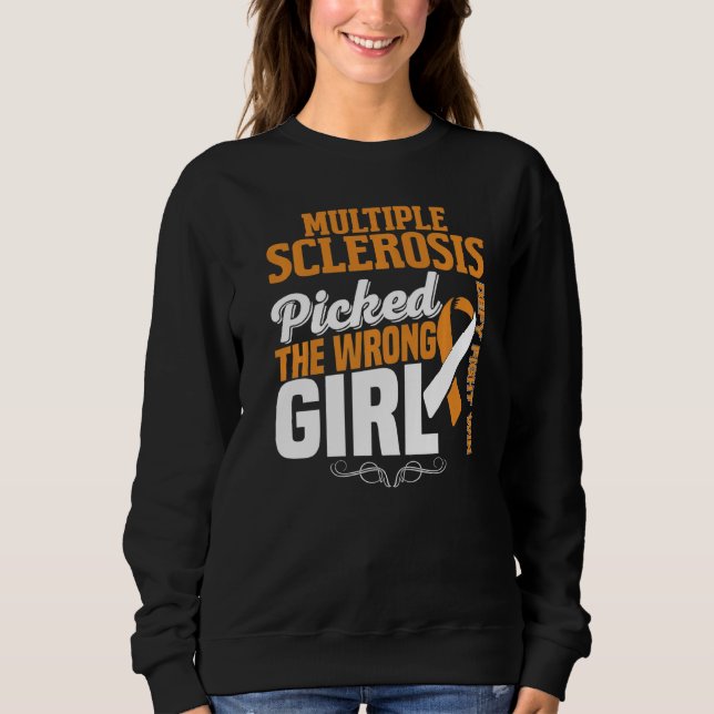 Daughter Multiple Sclerosis Awareness Ms Orange Ri Sweatshirt (Front)