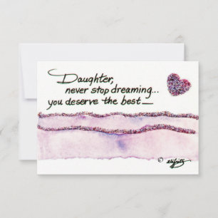 Daughter never stop dreaming painting Flat Card