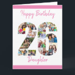 Daughter Number 26 Photo Collage Big 26th Birthday Card<br><div class="desc">Personalise this big 26th birthday card with up to 13 different photographs. Designed for your daughter (although 'daughter' can be edited to a name or whatever you want), the number 26 photo collage is a thoughtful way to give a birthday card with a unique and special quality. The template is...</div>