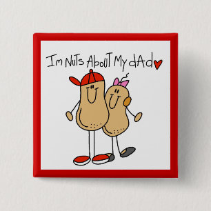 Daughter - Nuts About My Dad T-shirts and Gifts 15 Cm Square Badge