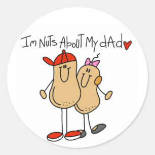Daughter - Nuts About My Dad T-shirts and Gifts Classic Round Sticker