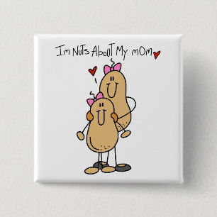 Daughter - Nuts About My Mum T-shirts and Gifts 15 Cm Square Badge