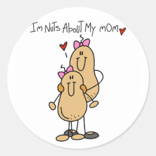 Daughter - Nuts About My Mum T-shirts and Gifts Classic Round Sticker