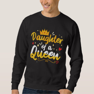 Daughter Of A Queen Mom And Daughter Matching Moth Sweatshirt