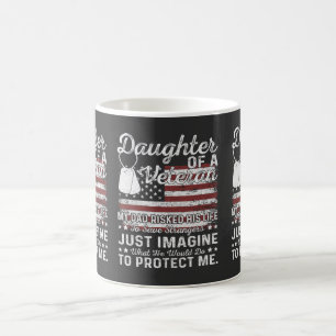 Daughter Of A Veteran Patriotic Military Family Coffee Mug