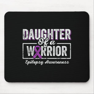 Daughter Of A Warrior Epilepsy Purple Ribbon Suppo Mouse Pad