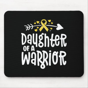 Daughter Of A Warrior Gift Family Childhood Cancer Mouse Pad