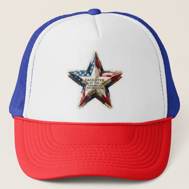 Daughter of American Revolution star painting art  Trucker Hat (Front)