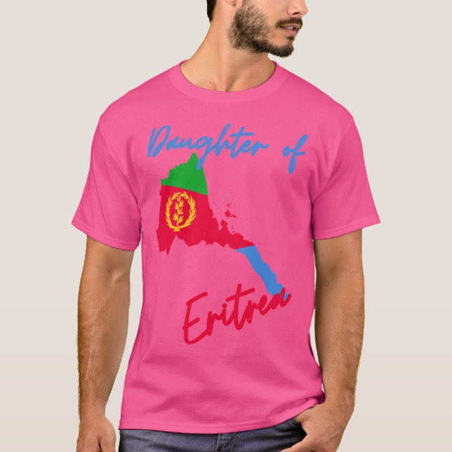 Daughter Of Eritrea Map Flag T-Shirt (Front)