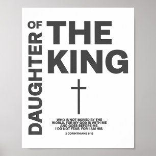 Daughter Of King Child Of God Jesus Christian Wome Poster