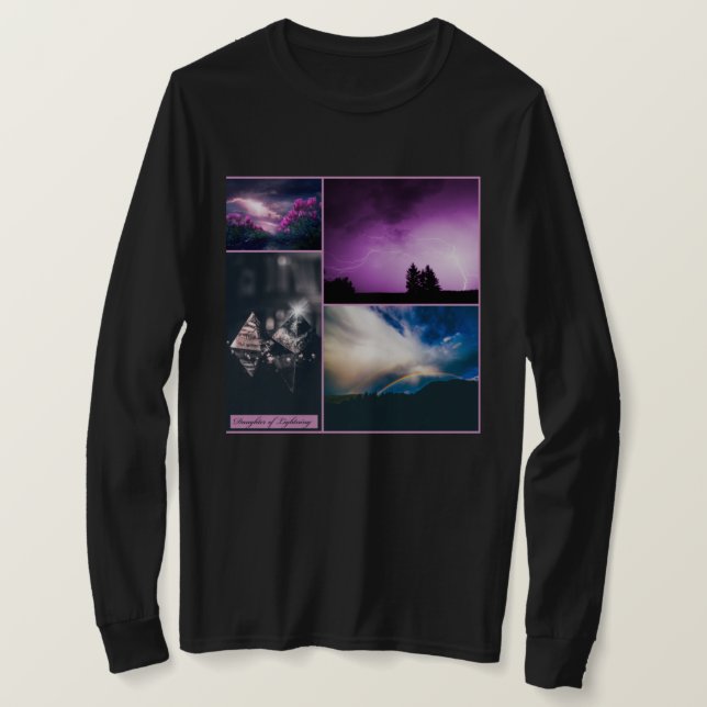 Daughter of Lightning BLKLong T-Shirt (Design Front)