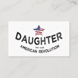 Daughter of the American Revolution DAR US flag  Business Card