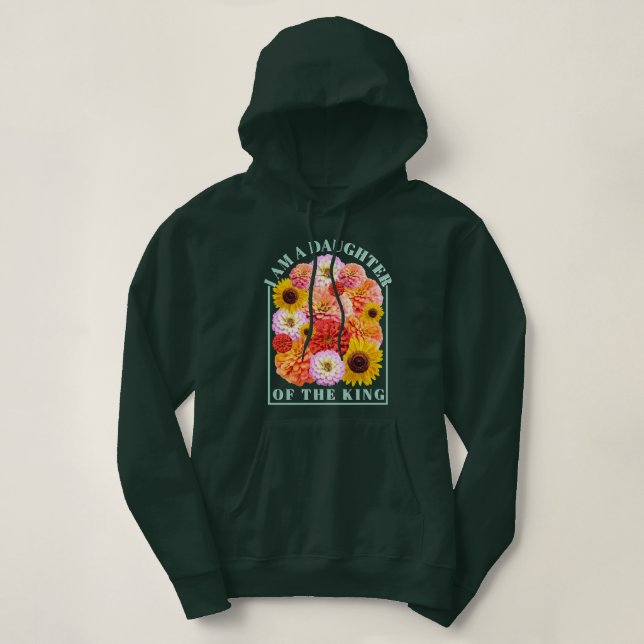 Daughter of The King Christian Wildflower Hoodie (Design Front)