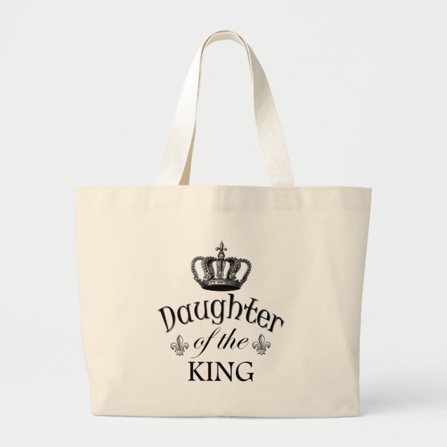 Daughter of the King Large Tote Bag (Front)