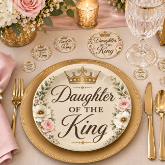 Daughter of the King Round Paper Plates
