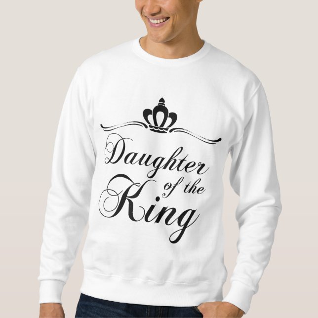 Daughter of the King Vintage Crown Christian Sweatshirt (Front)