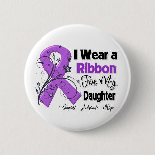 Daughter - Pancreatic Cancer Ribbon 6 Cm Round Badge