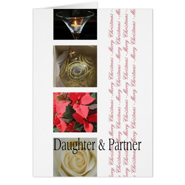 Daughter & Partner Christmas red, black & white (Front)