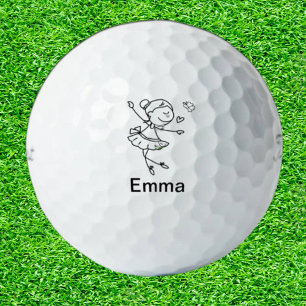  Daughter Personal touch Doodle stick people Golf Balls