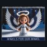 Daughter Personalised Photo And Name 2026 Angel Calendar<br><div class="desc">This 2026 calendar features a photo of your daughter on the back with pictures of cute angels in a magical enchanted forest throughout. A cute practical gift for your girl. To change the text and photo click on the personalise button.</div>