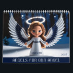 Daughter Personalised Photo And Name 2026 Angel Calendar<br><div class="desc">This 2026 calendar features a photo of your daughter on the back with pictures of cute angels in a magical enchanted forest throughout. A cute practical gift for your girl. To change the text and photo click on the personalise button.</div>