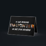 Daughter Photo Letters Black Unique Text Birthday Card<br><div class="desc">Your daughter will love this modern birthday card by JessicaAmber. This cute card features the word DAUGHTER, masked, so each letter shows a photograph of your loved one. You can also edit the accompanying white handwriting text as needed. ••• For more birthday cards, visit my store Zazzle.com/JessicaAmberArtist ••• For custom...</div>