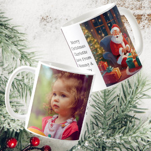 Daughter Photo Santa By The Fire White Coffee Mug