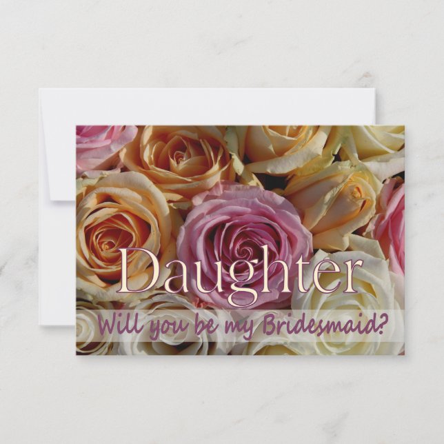 Daughter Please be Bridesmaid Invitation (Front)