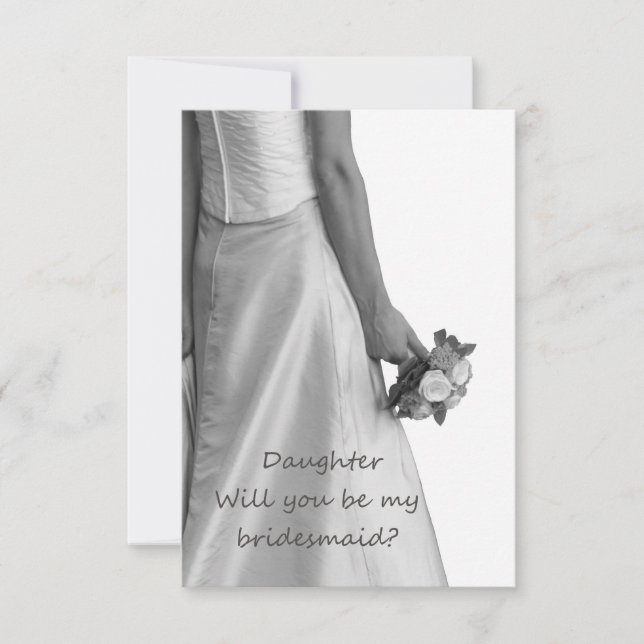 Daughter Please be Bridesmaid Invitation (Front)