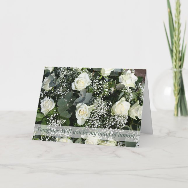 Daughter, Please be my Maid of Honour? Invitation (Front)