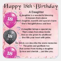 Daughter Poem - 18th Birthday