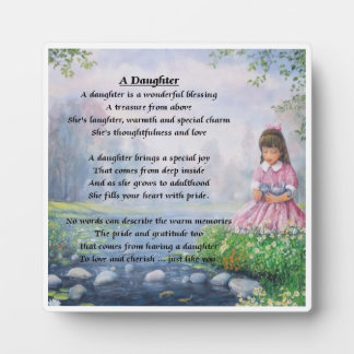 Daughter Poem Plaque - Little Girl  Design
