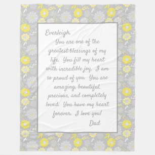 Daughter Proud of You Fleece Blanket