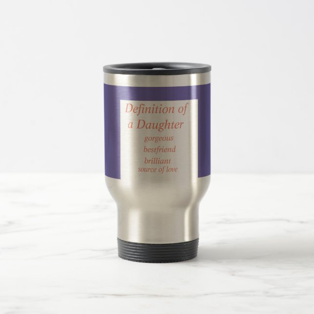 Daughter Purple Travel Mug (Center)