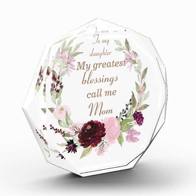 Daughter Quote Photo Block (Left)