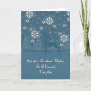 Daughter Reindeer Christmas Holiday Card