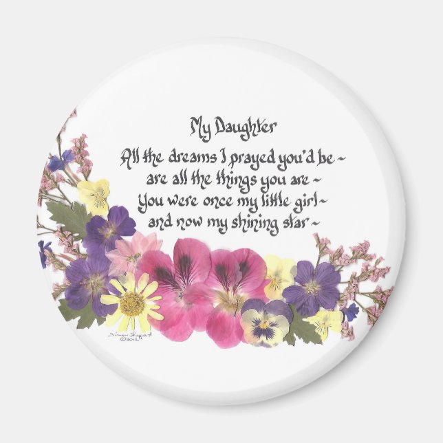 Daughter saying magnet (Front)