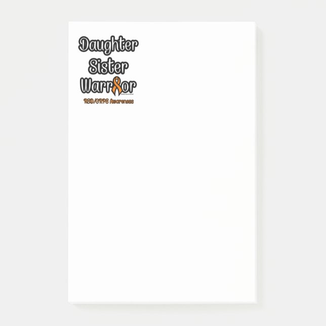 Daughter Sister Warrior...RSD/CRPS Post-it Notes (Front)