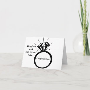 *DAUGHTER & SON-IN-LAW TO BE* ON **ENGAGEMENT** CARD